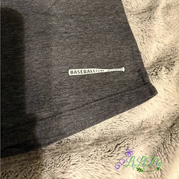 Baseballism Gray, Math Design Adult Graphic Tee - Picture 4 of 4